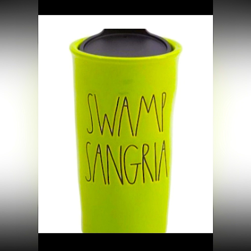Rae Dunn "SWAMP SANGRIA" Insulated Hot/Cold Coffee Drink Travel Mug NEW IN BOX!